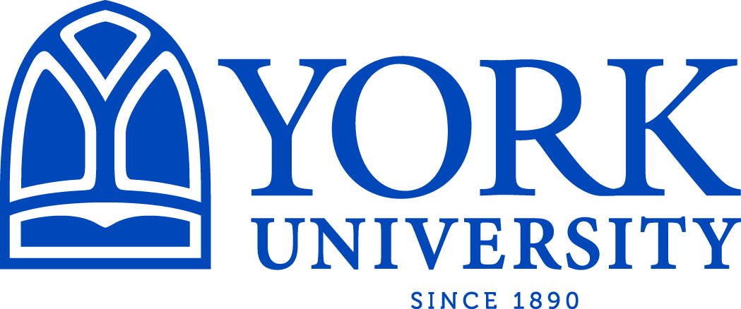 york university logo blue